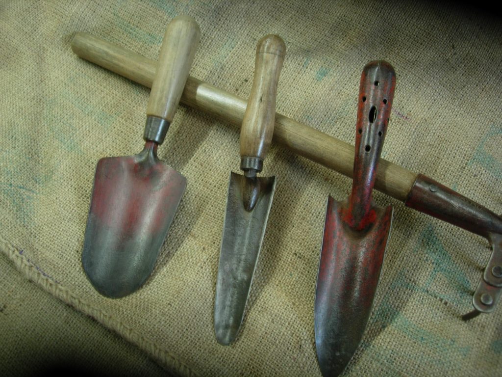 Vintage hand trowels